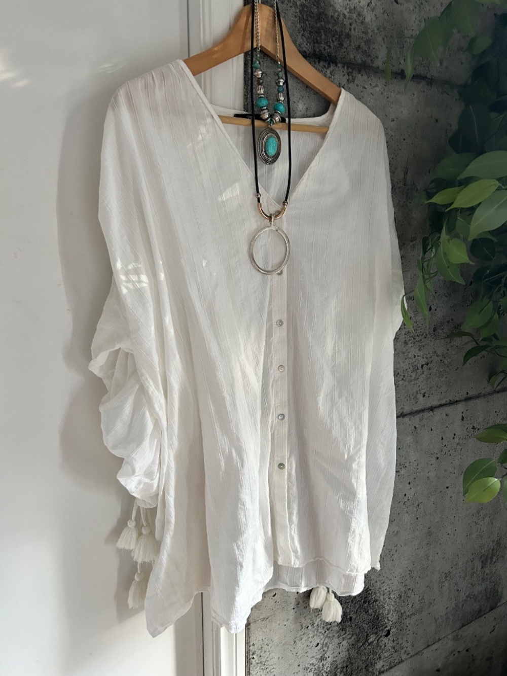 BOHEMIAN COTTON style shirt GORGEOUS!  XL